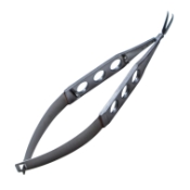 Gills Capsulotomy Scissors, Curved, Extra Thin Sharp Tips, Angled Forward Blades, 10mm Blade Length, Mid-Screw To Tip 13mm, Three Hole Handle, Overall Length 4-1/2" (110mm) 1584002,11/5/6236,K4-5125